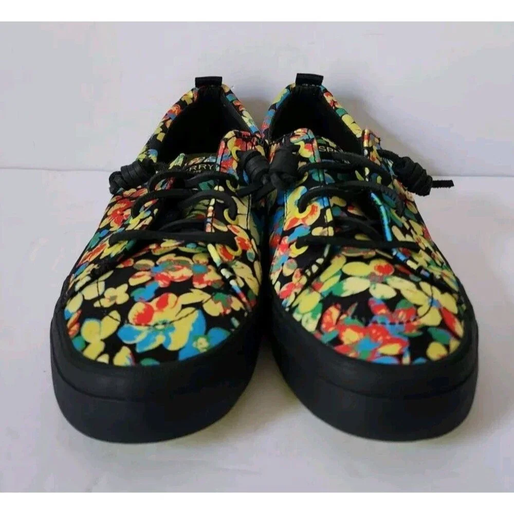 Sperry Women's Crest Vibe Floral Tokyo Sneakers Shoes SZ 8.5 STS87030 Top Sider